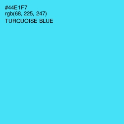 #44E1F7 - Turquoise Blue Color Image