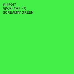 #44F047 - Screamin' Green Color Image