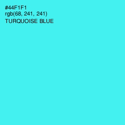 #44F1F1 - Turquoise Blue Color Image
