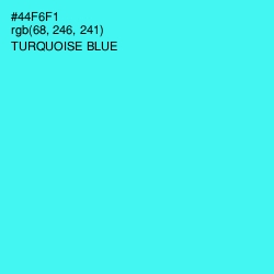 #44F6F1 - Turquoise Blue Color Image