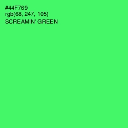 #44F769 - Screamin' Green Color Image