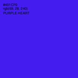 #451CF0 - Purple Heart Color Image