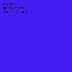 #451CF1 - Purple Heart Color Image