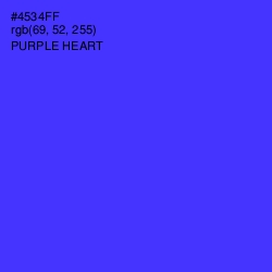 #4534FF - Purple Heart Color Image