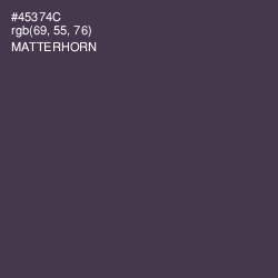 #45374C - Matterhorn Color Image