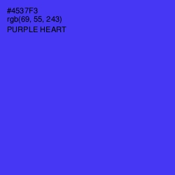 #4537F3 - Purple Heart Color Image