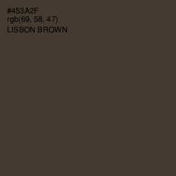 #453A2F - Lisbon Brown Color Image