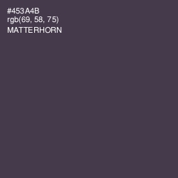 #453A4B - Matterhorn Color Image