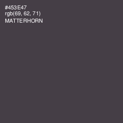 #453E47 - Matterhorn Color Image