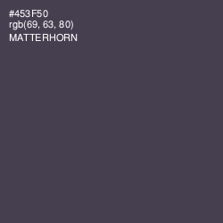 #453F50 - Matterhorn Color Image
