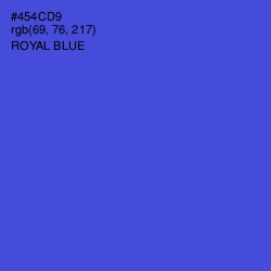 #454CD9 - Royal Blue Color Image