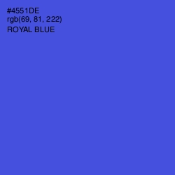#4551DE - Royal Blue Color Image