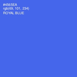 #4565EA - Royal Blue Color Image