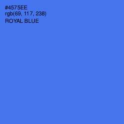 #4575EE - Royal Blue Color Image