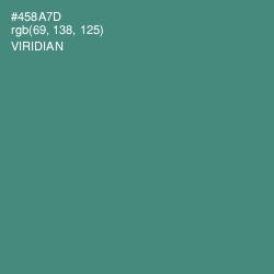 #458A7D - Viridian Color Image