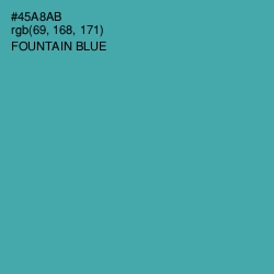 #45A8AB - Fountain Blue Color Image