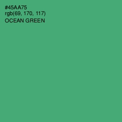 #45AA75 - Ocean Green Color Image