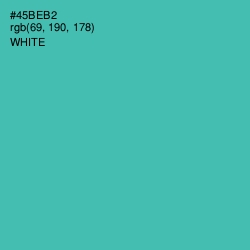 #45BEB2 - Fountain Blue Color Image