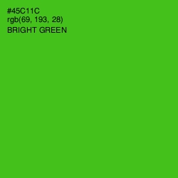 #45C11C - Bright Green Color Image