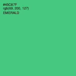 #45C87F - Emerald Color Image