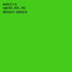 #45CC1A - Bright Green Color Image