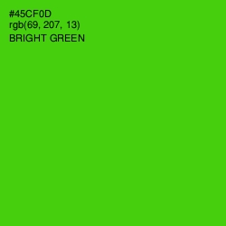 #45CF0D - Bright Green Color Image