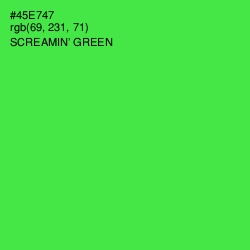 #45E747 - Screamin' Green Color Image