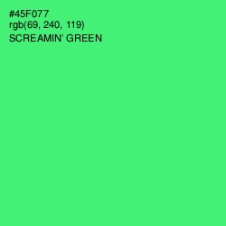 #45F077 - Screamin' Green Color Image