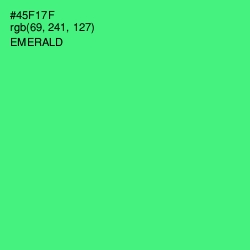 #45F17F - Emerald Color Image