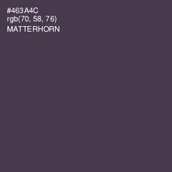 #463A4C - Matterhorn Color Image