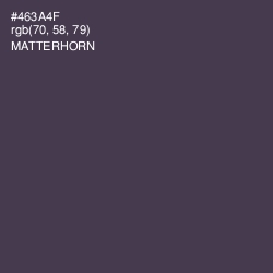 #463A4F - Matterhorn Color Image