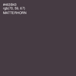 #463B43 - Matterhorn Color Image