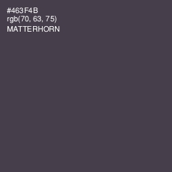 #463F4B - Matterhorn Color Image