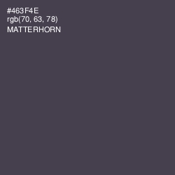 #463F4E - Matterhorn Color Image