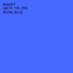 #4669FF - Royal Blue Color Image