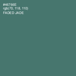 #46766E - Faded Jade Color Image