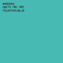 #46BAB4 - Fountain Blue Color Image