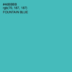 #46BBBB - Fountain Blue Color Image