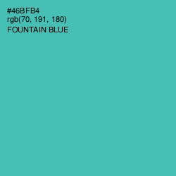 #46BFB4 - Fountain Blue Color Image