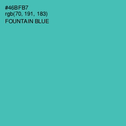 #46BFB7 - Fountain Blue Color Image