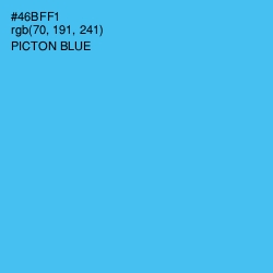 #46BFF1 - Picton Blue Color Image