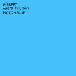 #46BFF7 - Picton Blue Color Image