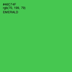 #46C74F - Emerald Color Image