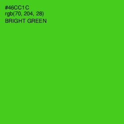 #46CC1C - Bright Green Color Image