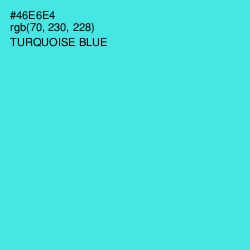 #46E6E4 - Turquoise Blue Color Image