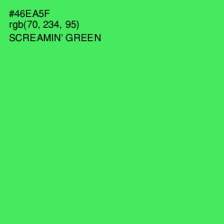 #46EA5F - Screamin' Green Color Image
