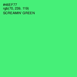 #46EF77 - Screamin' Green Color Image