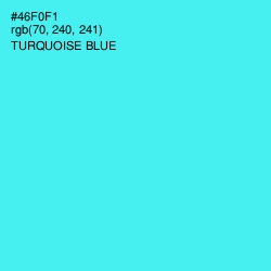 #46F0F1 - Turquoise Blue Color Image