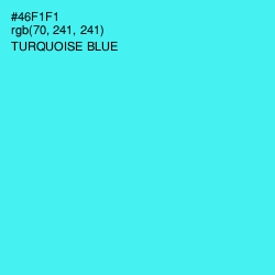 #46F1F1 - Turquoise Blue Color Image