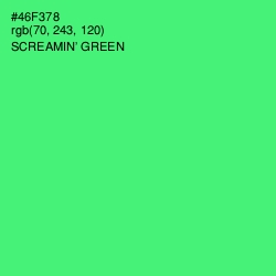 #46F378 - Screamin' Green Color Image